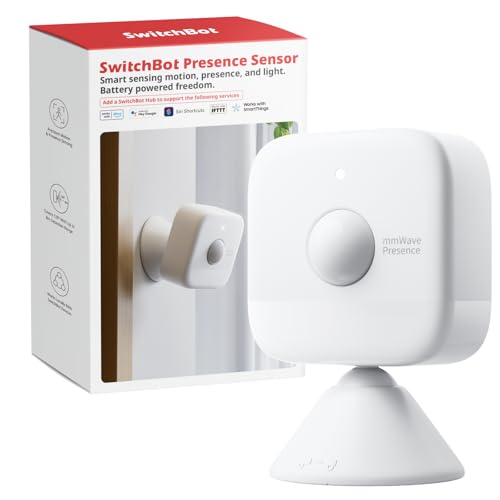 SwitchBot Smart mmWave Radar Motion Sensor, Bluetooth Presence...