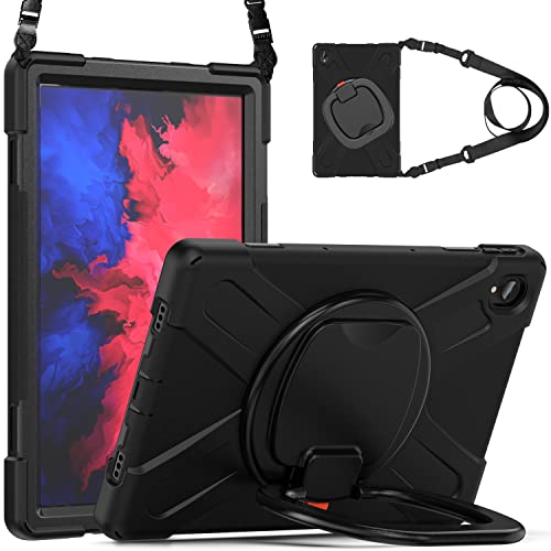 Coque de protection résistante aux chocs pour Lenovo Tab P11 Plus 2021, pour Lenovo Tab P11 11" TB-J606F, structure à 3 couches avec bandoulière et béquille Cover