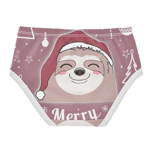 Cute Sloth Christmas Girls Underwear Toddler 2t Cotton Panties Little Girl Animal Underpants Briefs2