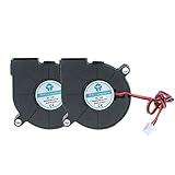 ANMBEST 2点セット 5015 DC12Vサイレントブラシレスブロワーラジアル冷却ファン2ピンブラシレス5CMファン50mmX 50mm X 15mm RepRap3Dプリンター部品用