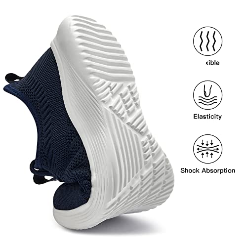 Image of Lamincoa Womens Slip On Walking Shoes Non Slip Casual Road Running Lightweight Mesh Fashion Sneakers for Gym Travel Workout