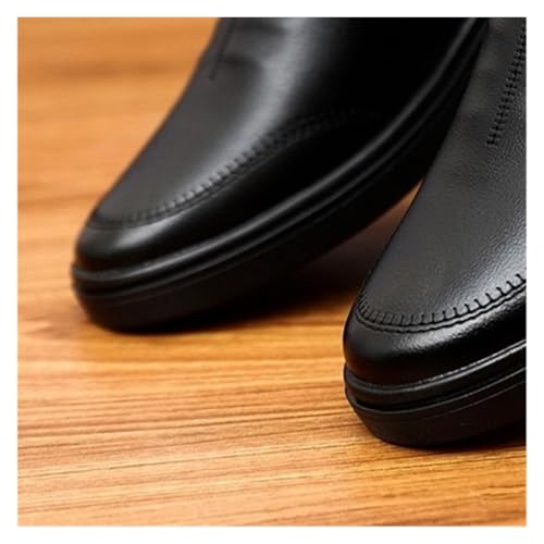 Dress Shoes for Men Men's Genuine Leather and Microfiber Casual Loafers Soft Anti-Slip Rubber Shoes for Comfort and Style2