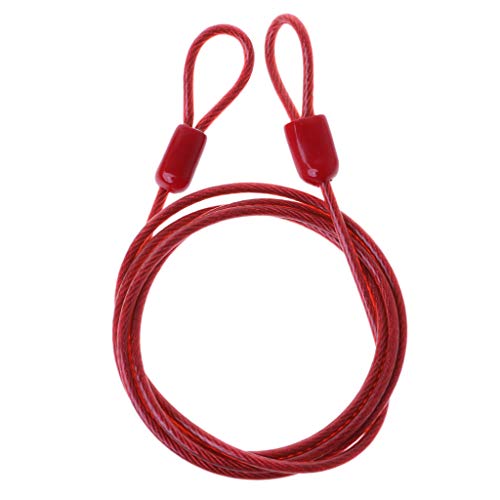 Ocobudbxw Bloqueo de bicicleta Cable de alambre de acero 1 m de seguridad Loop Ciclismo bicicleta Protector antirrobo Cover