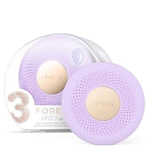 FOREO UFO 3 go Travel-friendly Face Mask Skincare Device – Face Moisturiser – Anti-Aging – Red Light – Warming – Facial Massage – Compact – App-connected – Lavender