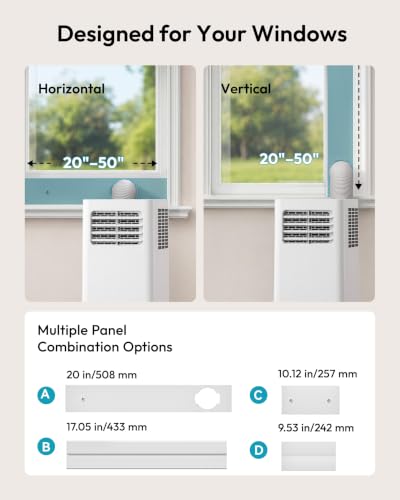 Image of EUHOMY 14,000 BTU Portable Air Conditioners, 4-in-1 Smart AC Unit with APP
