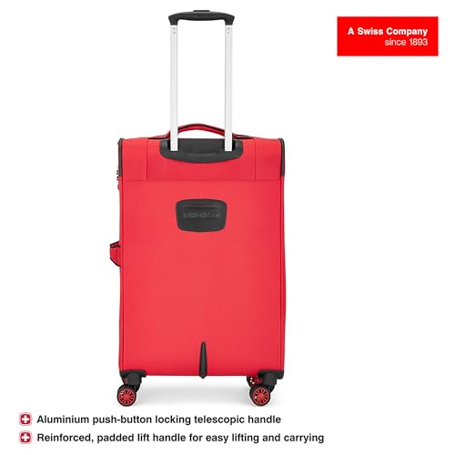 Image of WENGER Fiero-Pro Medium Softside Suitcase, 69 litres, Red /Black, Swiss Designed, 612111