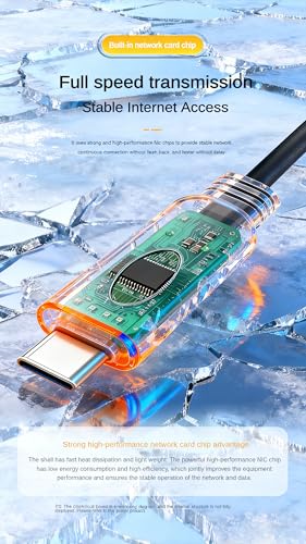 Chip de tarjeta de red integrado en adaptador USB C a RJ45 Gigabit Ethernet de 5 pies 4