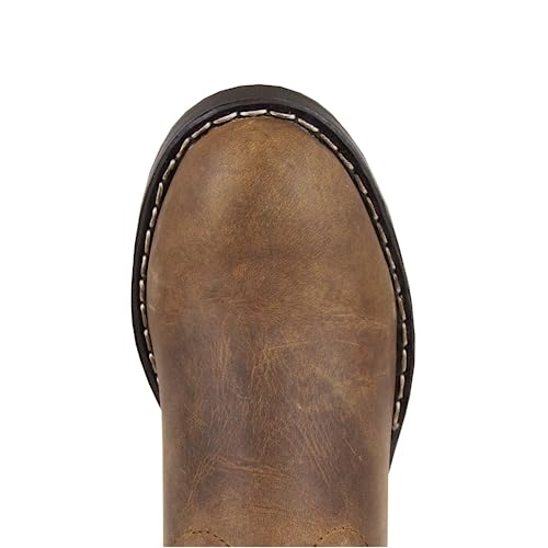 Smoky Children's Kid's Oiled Distress Brown Leather Western Cowboy Boot2