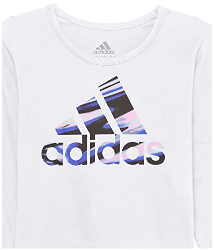 adidas Girls' Long Sleeve Graphic Scoop Neck Tee2