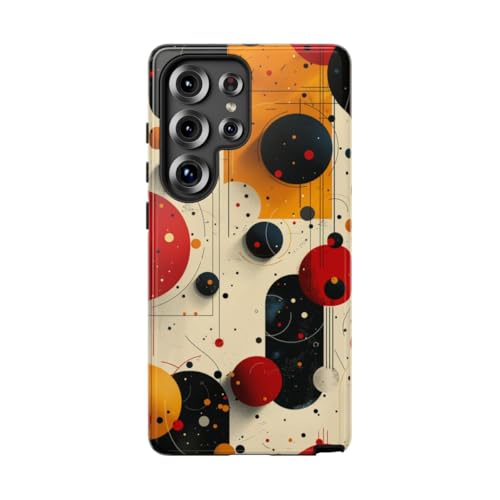 Coque rigide Samsung S25 Ultra brillante motif abstrait cercles artistiques