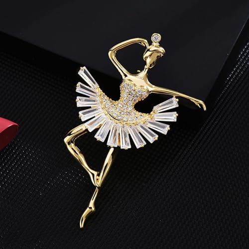 Broche de Ballet para mujer y pin exquisito de aleación para trajes de chaqueta 6