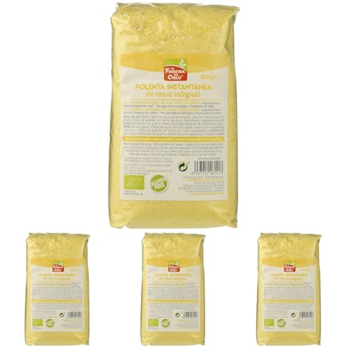 Polenta instantánea integral - La Finestra Sul Cielo - 500g, 500 gramo, 1 (Paquete de 4)