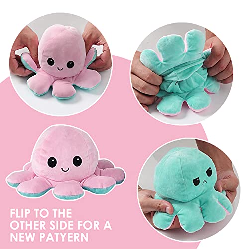 MIKOO Oktopus Plüsch Wenden,Octopus Plüschtier XXL,40CM Wende Oktopus,Stimmungs Oktopus Kuscheltier,XXL Oktopus… – Bild 5