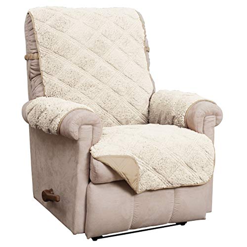 Innovative Textile Solutions Hudson Sherpa Waterproof Recliner Furniture Cover Ivory