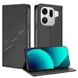 TAUYN Leder Magnetisch Folio Hülle für Oppo Find X9 Pro, Premium PU/TPU Stoßfeste Leder Lederhülle, mit [Kartenfach] Standfunktion Brieftasche Handyhülle Schutzhülle, Schwarz