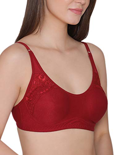 Image of Clovia Women's Cotton Rich Non-Padded Non-Wired Bra with Lace