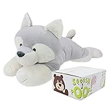 Animal Adventure | Sqoosh2Poof Giant, Cuddly, Ultra Soft Plush Stuffed Animal with Bonus Interactive Surprise - 44' Husky