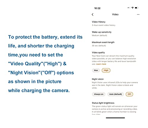 Dianmu 2Pack 26Ft Power Cable And Adapter For Google Nest Cam (Battery) Outdoor Or Indoor, Weatherproof Charging Cable Power Your Nest Camera (Battery) Continuously #TOP5