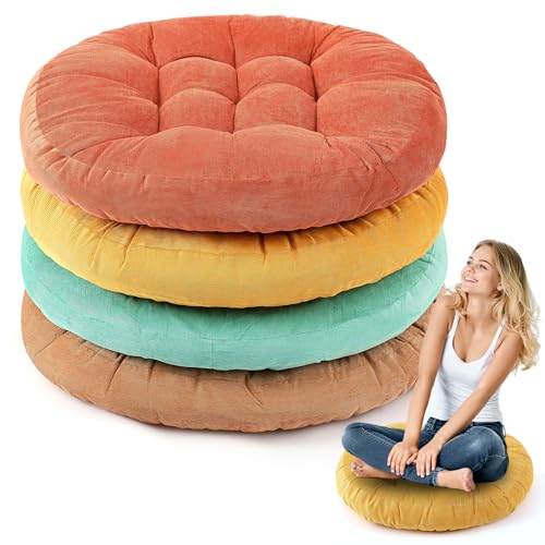 Jerify 4 Pcs Floor Pillow Cushions 22 x 22 Inch