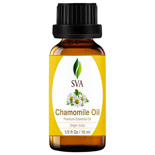 Image of SVA Chamomile Essential Oil 1 /3 Fl Oz - for Diffuser, Skin & Hair Care - Ideal for Massage & DIY Blends