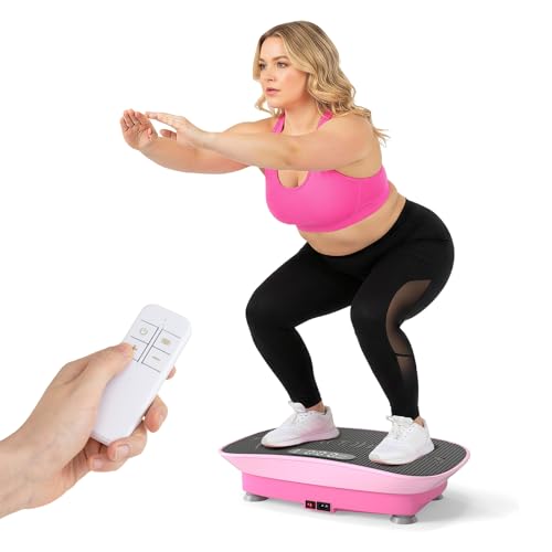 Image of GYMAX Vibration Plate Exercise Machine-10 Level Intensity, LED Display & Remote Control, Body Vibrating Plates Stand Shaking Platform Fat Burning Machine