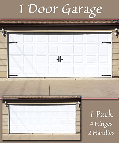 Household Essentials Black Hinge IT Premium Carriage House Lever Handle & Hinge 6 Piece Garage Door Magnet - Image 2