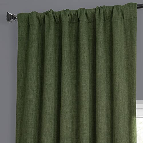 HPD Half Price Drapes Faux Linen Textured Room Darkening Curtains for Bedroom 120 Inches Long (1 Panel) - Image 3