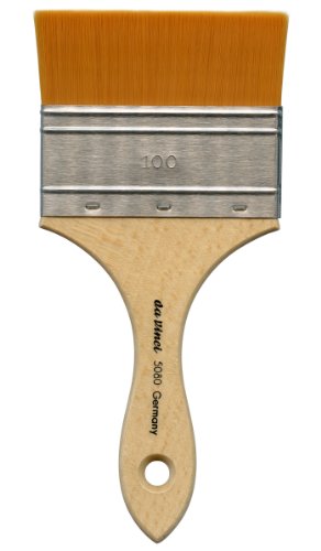 Image of da Vinci Watercolor Series 5080 CosmoTop Spin Paint Brush, Wash Synthetic with Red Handle, Size 100 (5080-100)
