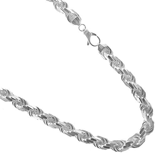 JOSCO 10mm Sterling Silver Diamond-Cut 