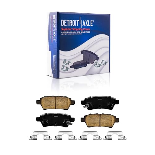 Image of Detroit Axle - Brake Kit for 2005-2012 Nissan Pathfinder Rear Drilled & Slotted Disc Brake Rotors Ceramic Brakes Pads 2006 2007 2008 2009 2010 2011 Replacement: 11.65 inch inch Front & 12.13 inch inch