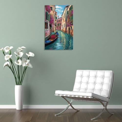 Impression sur toile premium Venise affiche d'art TNSGHAVED