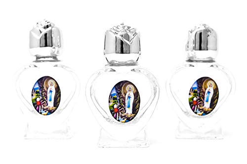 Carte de prière en verre Lourdes 3 cœurs pour autel de maison