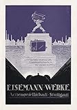  Biller Antik Eisemann Werke Stoccarda alternatori, poster Braunbeck Motor A3 376