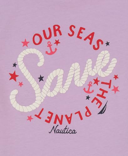 Nautica Girls' Short Sleeve T-Shirt with Fun Graphic Design, Cotton Tee with Tagless Interior2
