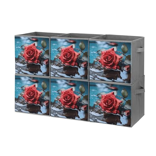 Boîte de rangement pour dressing et chambre bac pliable rose rouge