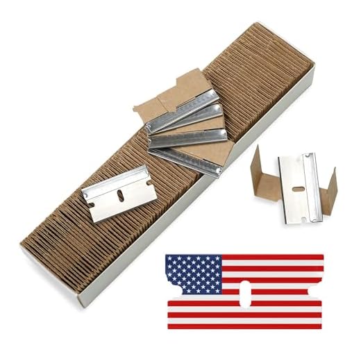 CANOPUS Single Edge Industrial Razor Blades, 100% Made in USA, Heavy Duty Straight Edge Razors, Box & Carton Cutter Replacement Blades, Glass & Paint Scraper Razor Blades (Box of 100)