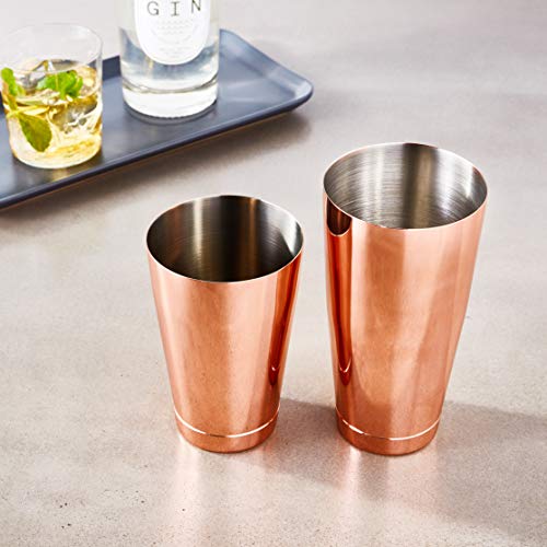 Barfly Shaker Cocktaildose, Set (530 ml und 800 ml), Kupfer