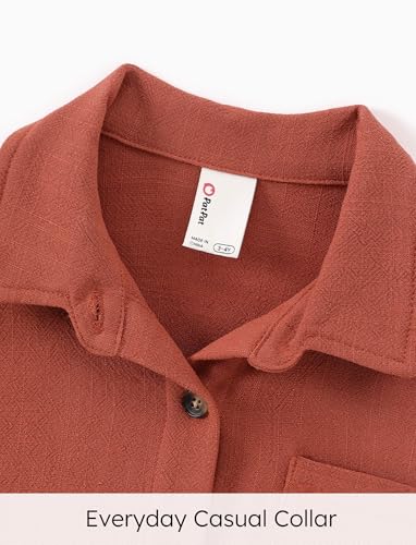 Image of PATPAT Family Matching Linen Outfits, Breathable Short Sleeve Summer Linen Outfits for Men, Women, and Kids