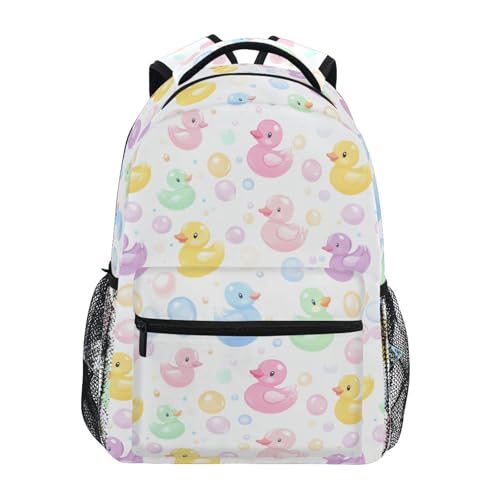 ALAZA Colorful Duck Bubble Kids School Backpack for Boys Girls Teens Bookbag Travel Daypack Bag 16 inch