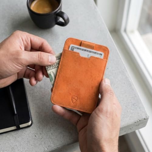 Image of Vaultskin CHELSEA Mens RFID Blocking Slim Leather Card Wallet - Minimalist Front Pocket Cardholder