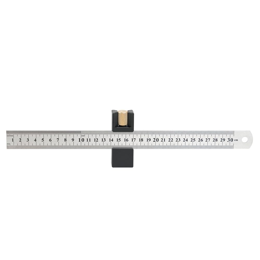 Udsknv[Ksl As Shown Diy For Ruler Locator Brass Angle Scriber Line Marking Gauge Steel For Ruler Positioning Block For Ruler Locator Carpentry A