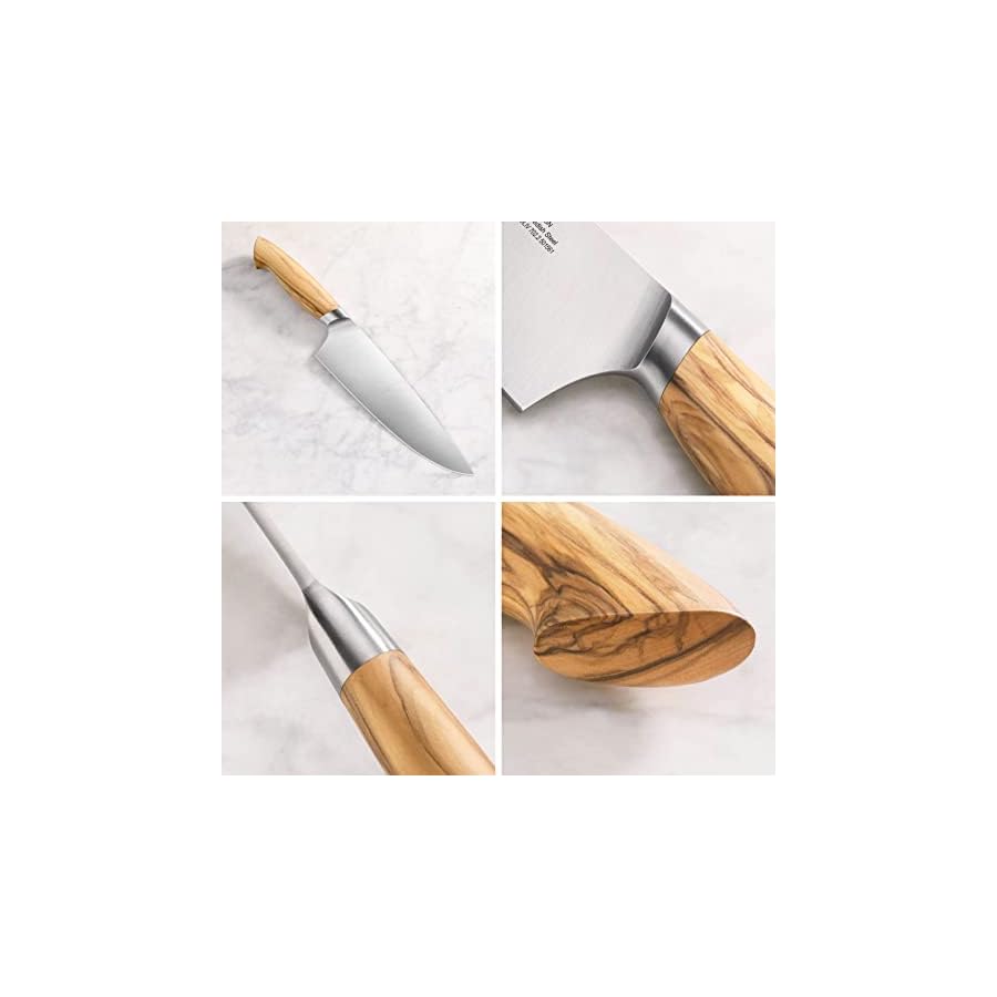 Cangshan-OLIV-Series-501691-Swedish-14C28N-Steel-Forged-15-Piece-Knife-Block-Set-Maple Cangshan OLIV Series 15-Piece Knife Block Set, Forged Swedish 14C28N Steel, Maple Block, 501691