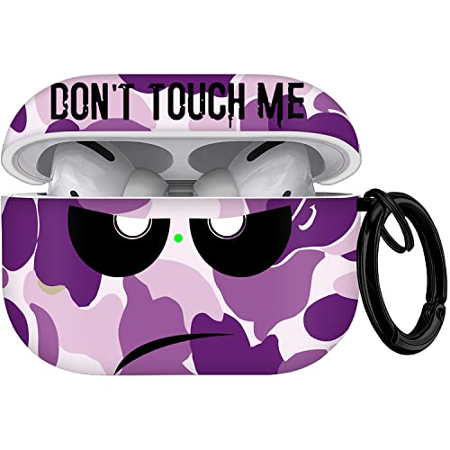 Image of for Airpods Pro 2nd Generation Case 2022, Don't Touch Me for Airpods Pro 2 Cover with Keychain Soft Cute Shockproof Cover for Women Men Compatible Apple AirPod Pro 2,Purple