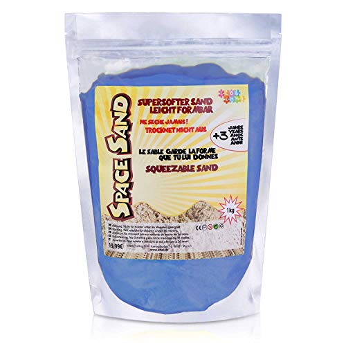 Leo & Emma 0.9kg Space Sand súper mágica Arena de Repuesto de Kit de Ocio Creativo - Modelo 2020 (Azul)