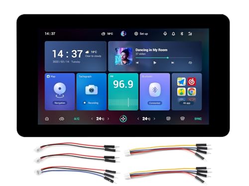 ESP32-S3 Development Board onboard 7-inch capacitive touch screen, 800x480 resolution, 65K colors.