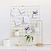 Produktbild BULYZER Gitter Foto, Wandgitter Regal der Fotowand Dekoration für Zimmer Clip Fotohalter Moodboard zum Aufhängen Kunst Display Rahmen Schreibtisch Speicherorganisator (2 Pack) (Gold Platz)