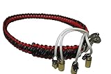 Biker Whip get Back 36' Black and red Reflective with White core Silver Punisher Skulls .45 Cal...