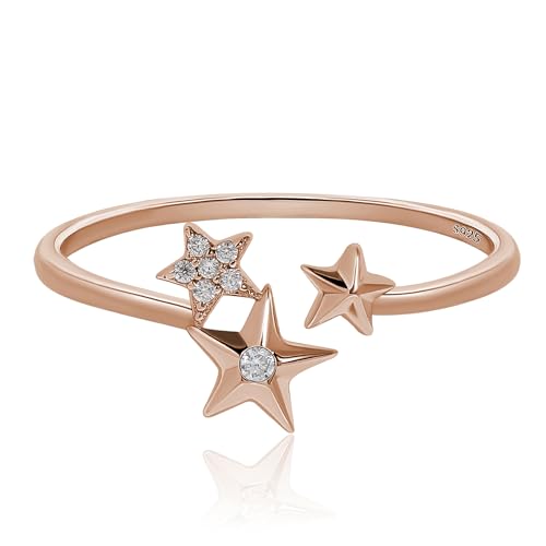 Bague d'amitié étoile ajustable en argent 925 pour sublimer vos tenues