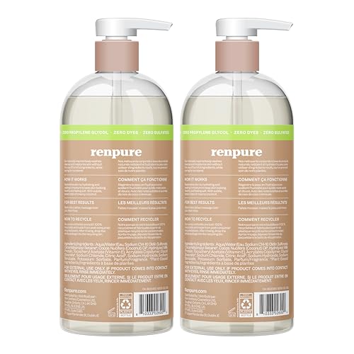 RENPURE Coconut Milk & Vitamin E Moisturizing Body Wash - Gently Cleanses & Restores Moisture Balance - For Soft, Hydrat
