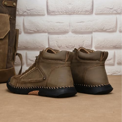 Sawbehind Mens Boots, Sawbehind Men's Comfortable Handmade Leather Boots, Wide Head Design with Arch Support4